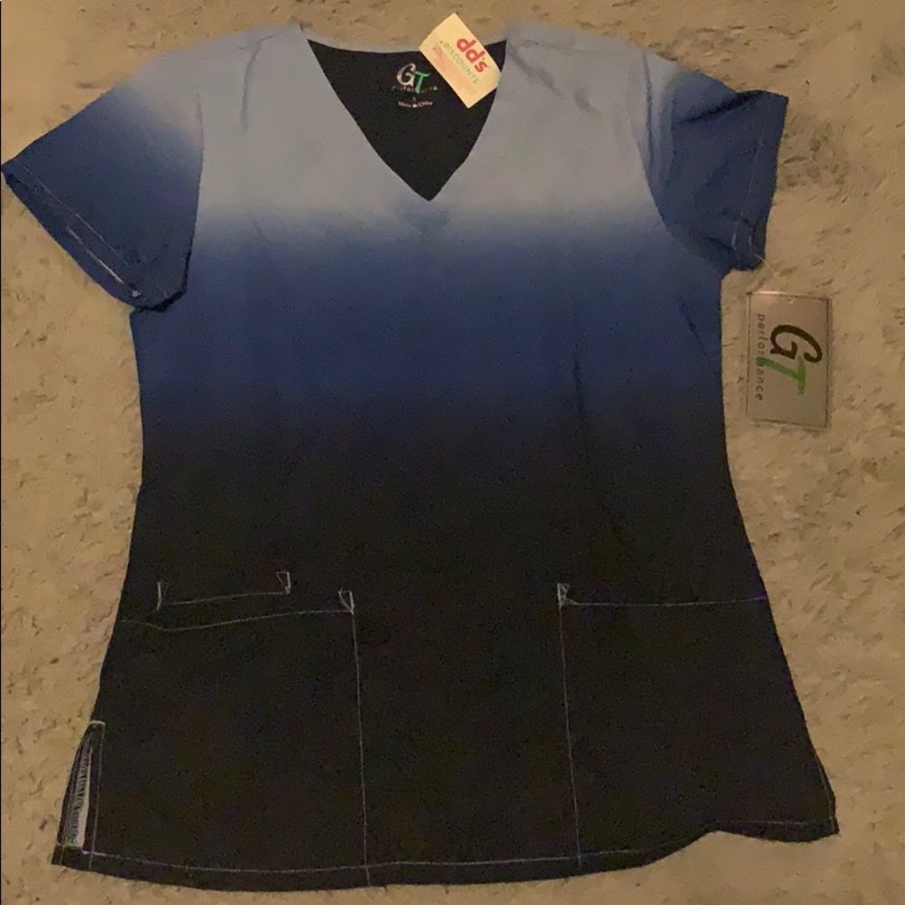 Ceil-indigo scrub shirt